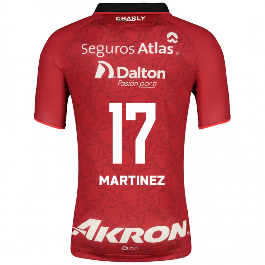 Heren Jaziel Martinez #17 Rood Uitshirt Uittenue 2023/24 T-Shirt