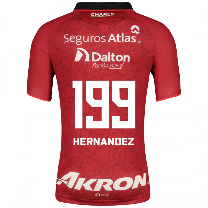 Heren Sergio Hernández #199 Rood Uitshirt Uittenue 2023/24 T-Shirt