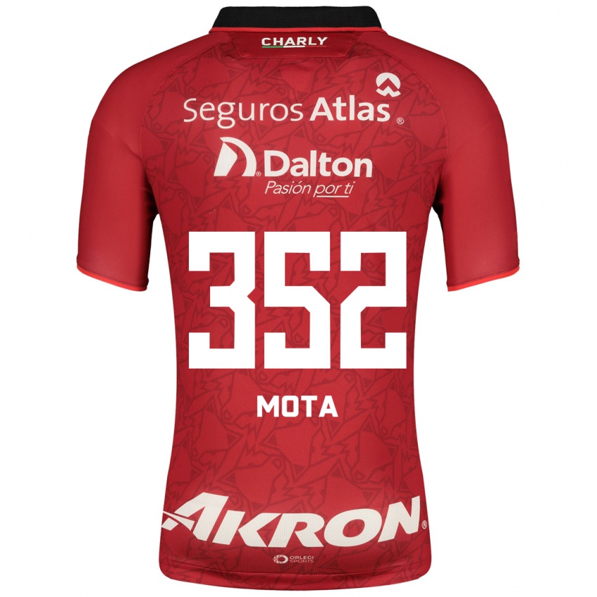 Heren Noé Mota #352 Rood Uitshirt Uittenue 2023/24 T-Shirt