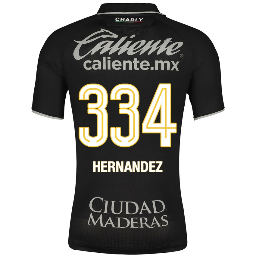 Heren Alan Hernández #334 Zwart Uitshirt Uittenue 2023/24 T-Shirt