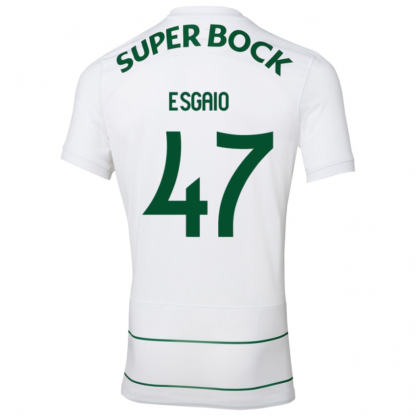 Heren Ricardo Esgaio #47 Wit Uitshirt Uittenue 2023/24 T-Shirt