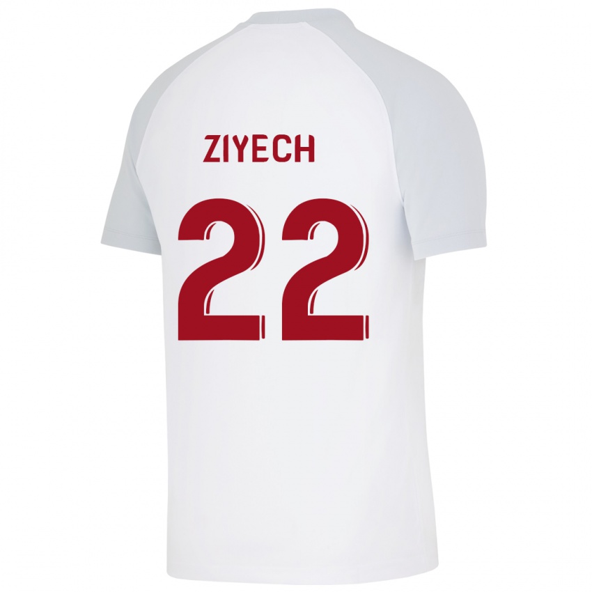 Heren Hakim Ziyech #22 Wit Uitshirt Uittenue 2023/24 T-Shirt