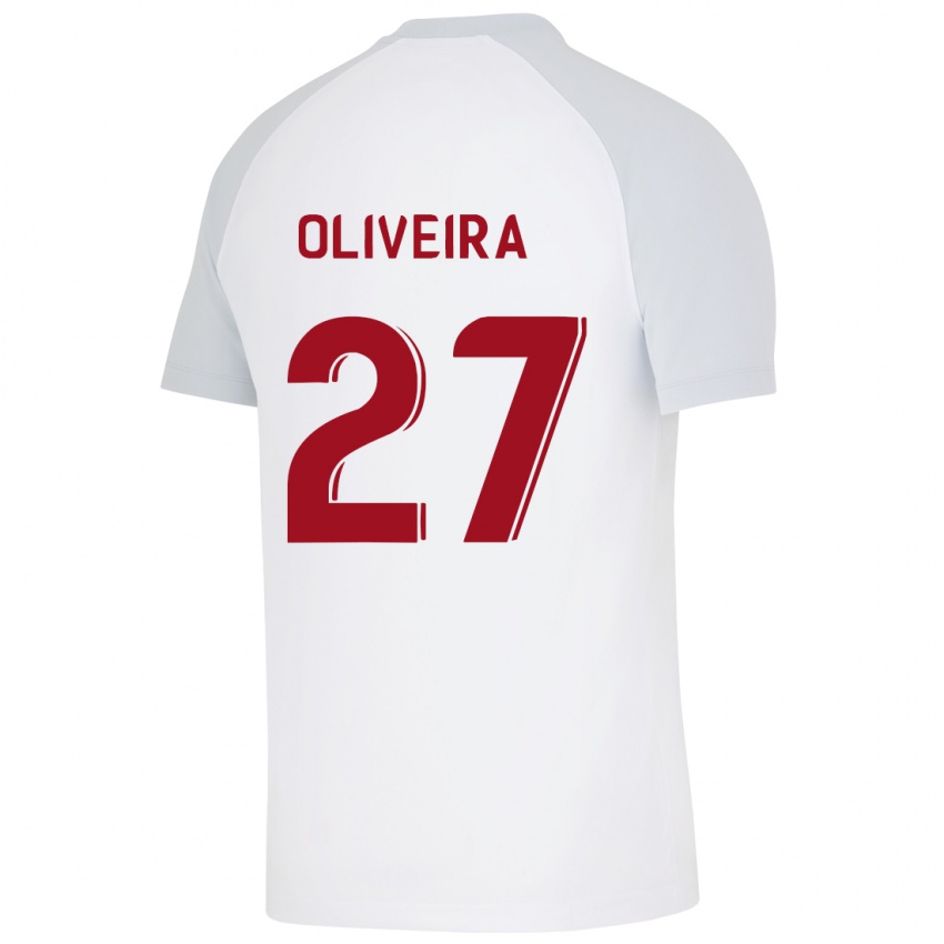 Heren Sergio Oliveira #27 Wit Uitshirt Uittenue 2023/24 T-Shirt