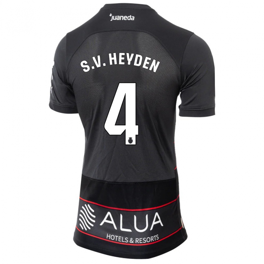 Heren Siebe Van Der Heyden #4 Zwart Uitshirt Uittenue 2023/24 T-Shirt