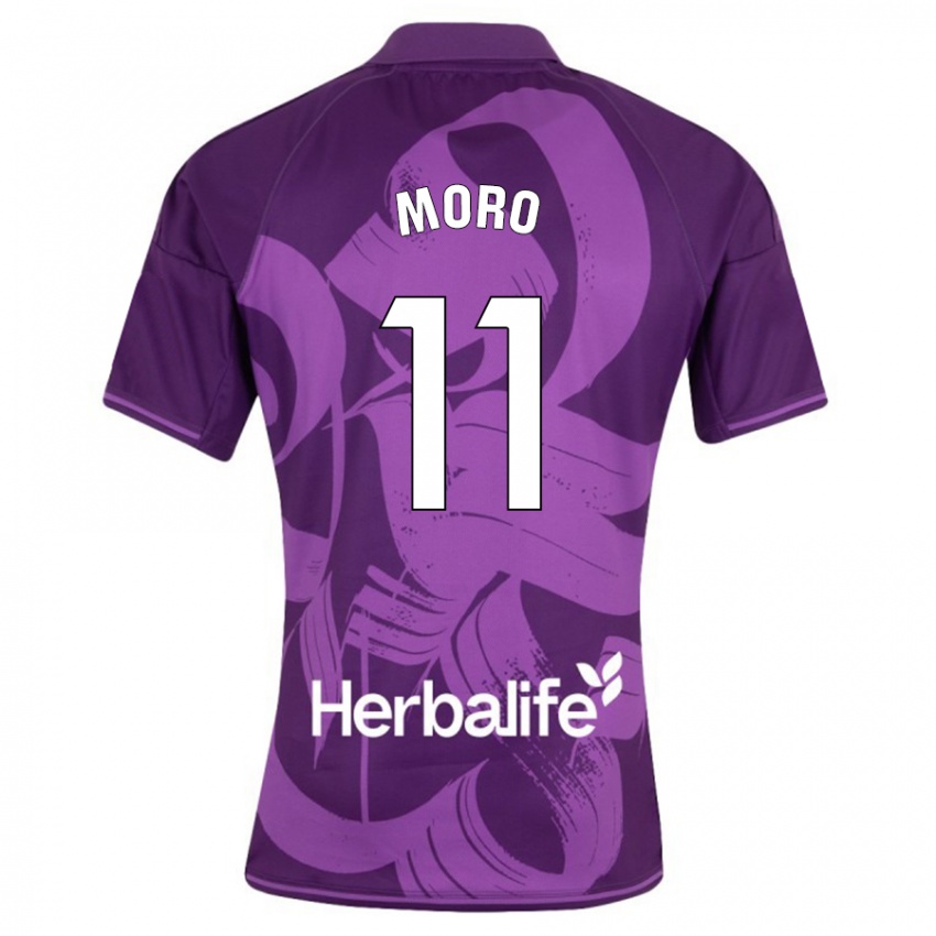 Heren Raul Moro #11 Viooltje Uitshirt Uittenue 2023/24 T-Shirt