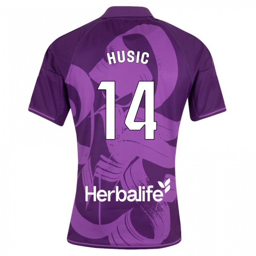 Heren Salih Husic #14 Viooltje Uitshirt Uittenue 2023/24 T-Shirt