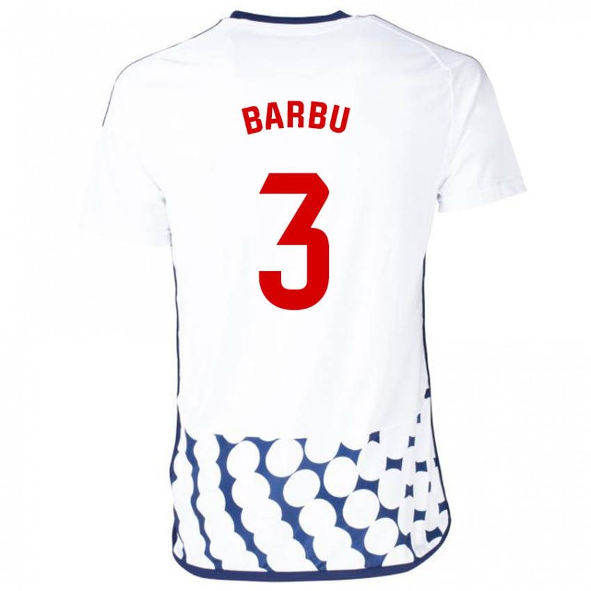 Heren Álex Barbu #3 Wit Uitshirt Uittenue 2023/24 T-Shirt