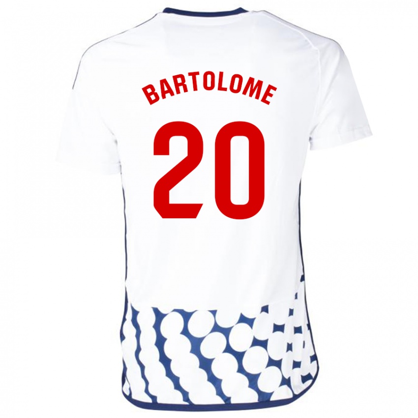 Heren Diego Bartolomé #20 Wit Uitshirt Uittenue 2023/24 T-Shirt