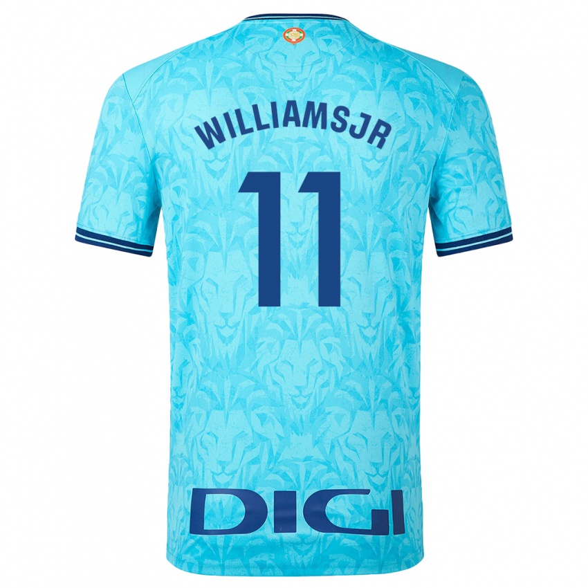 Heren Nico Williams #11 Hemelsblauw Uitshirt Uittenue 2023/24 T-Shirt