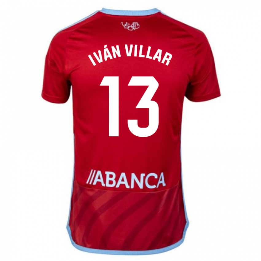 Heren Ivan Villar #13 Rood Uitshirt Uittenue 2023/24 T-Shirt