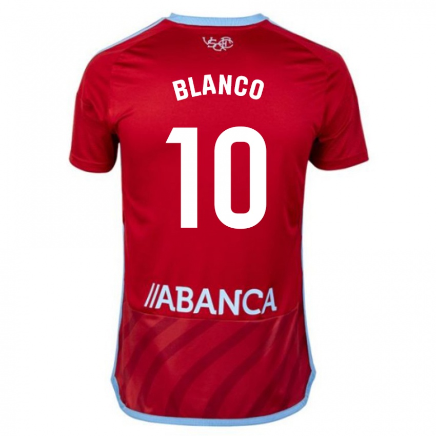 Heren Raul Blanco #10 Rood Uitshirt Uittenue 2023/24 T-Shirt