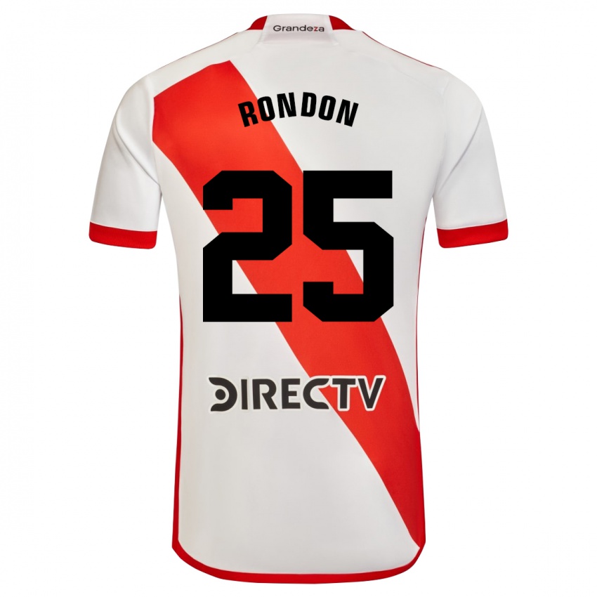 Dames Salomon Rondon #25 Wit Rood Thuisshirt Thuistenue 2023/24 T-Shirt