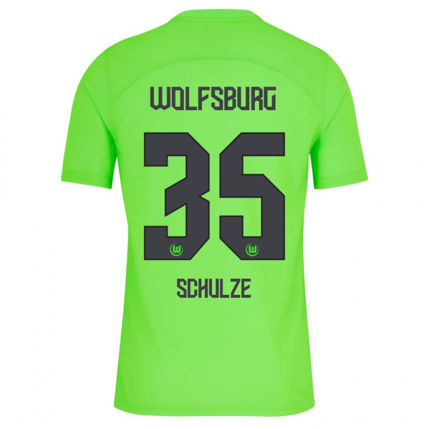 Dames Philipp Schulze #35 Groente Thuisshirt Thuistenue 2023/24 T-Shirt