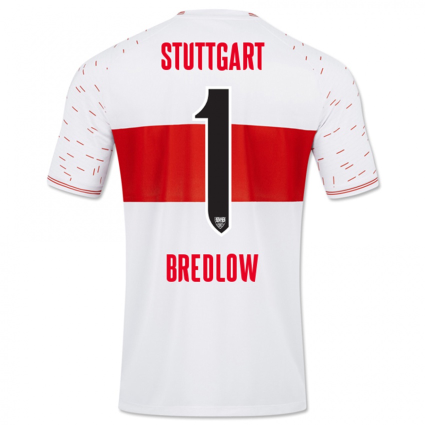 Dames Fabian Bredlow #1 Wit Thuisshirt Thuistenue 2023/24 T-Shirt