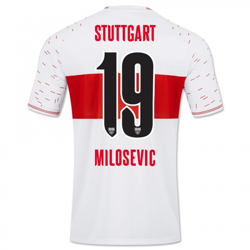 Dames Jovan Milosevic #19 Wit Thuisshirt Thuistenue 2023/24 T-Shirt