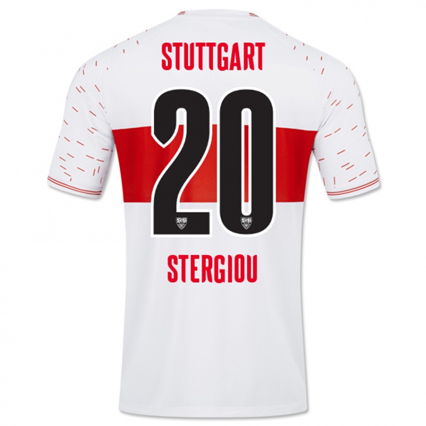 Dames Leonidas Stergiou #20 Wit Thuisshirt Thuistenue 2023/24 T-Shirt