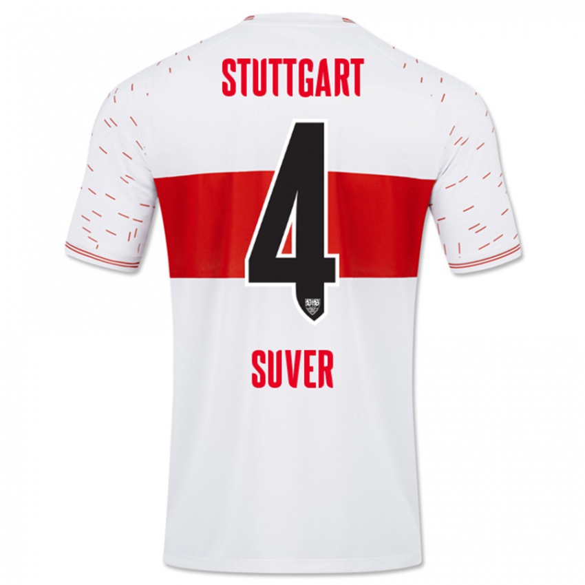 Dames Jakov Suver #4 Wit Thuisshirt Thuistenue 2023/24 T-Shirt