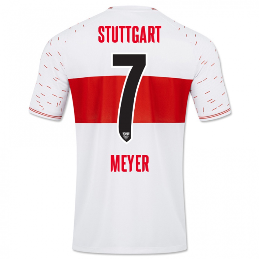 Dames Jordan Meyer #7 Wit Thuisshirt Thuistenue 2023/24 T-Shirt