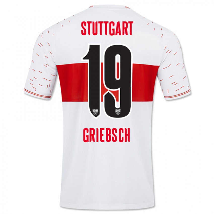 Dames Lukas Griebsch #19 Wit Thuisshirt Thuistenue 2023/24 T-Shirt