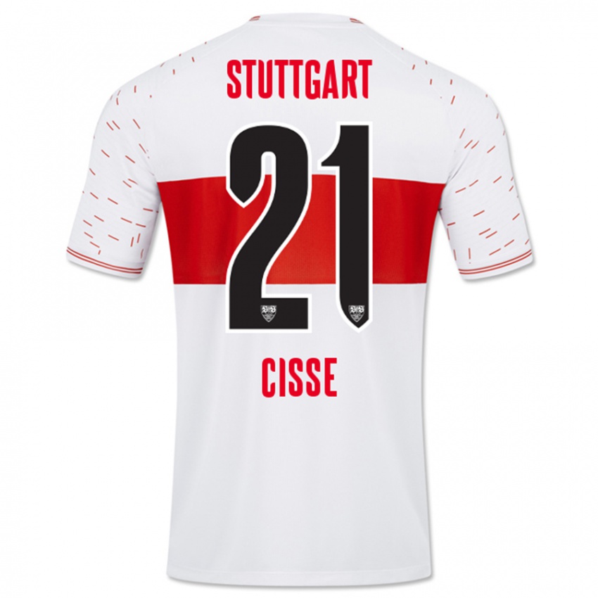 Dames Moussa Cissé #21 Wit Thuisshirt Thuistenue 2023/24 T-Shirt