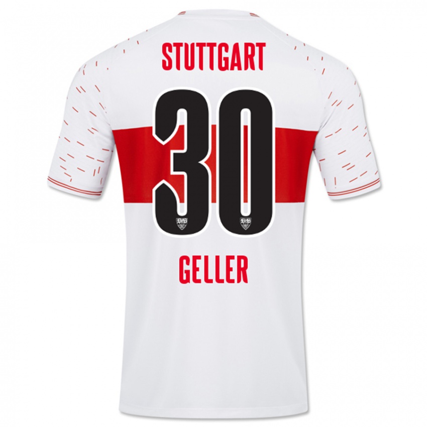 Dames Robert Geller #30 Wit Thuisshirt Thuistenue 2023/24 T-Shirt