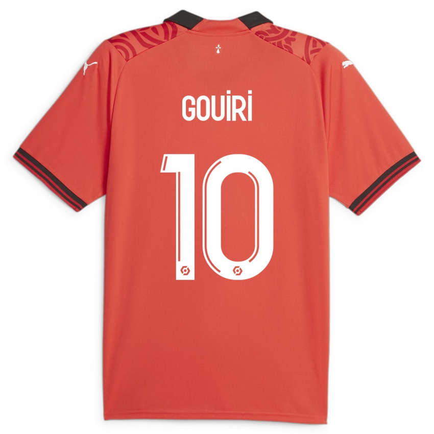 Dames Amine Gouiri #10 Rood Thuisshirt Thuistenue 2023/24 T-Shirt