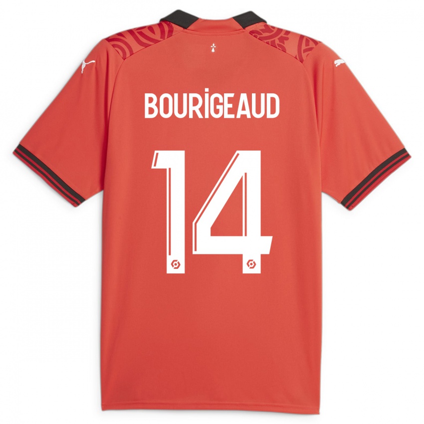 Dames Benjamin Bourigeaud #14 Rood Thuisshirt Thuistenue 2023/24 T-Shirt