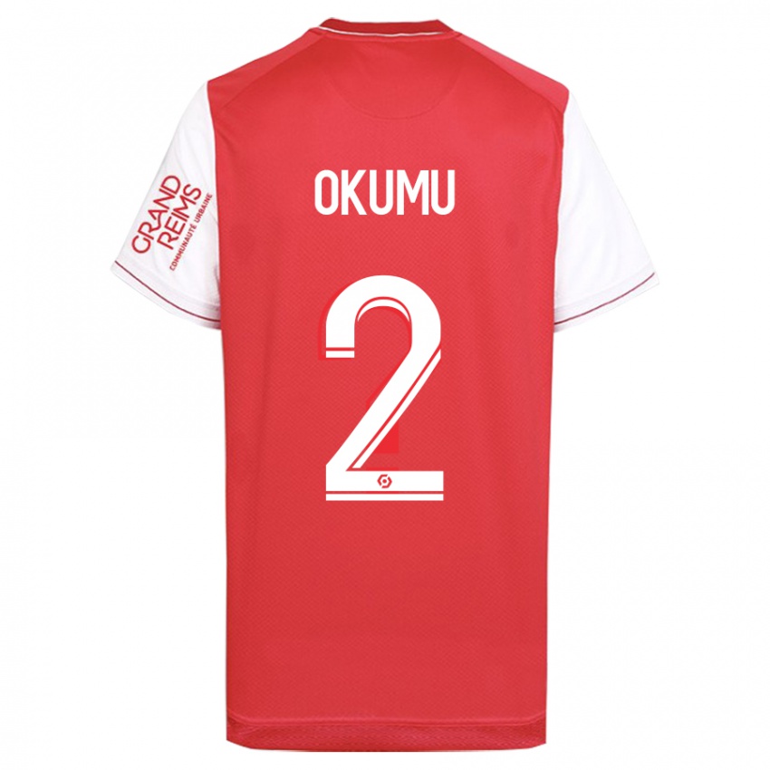 Dames Joseph Okumu #2 Rood Thuisshirt Thuistenue 2023/24 T-Shirt