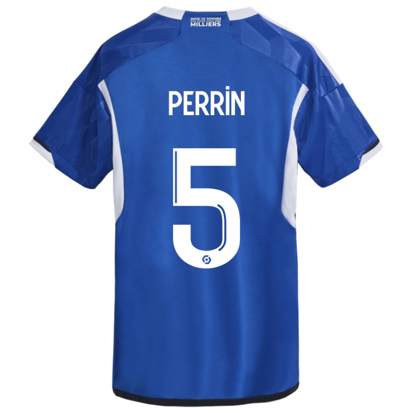 Dames Lucas Perrin #5 Blauw Thuisshirt Thuistenue 2023/24 T-Shirt