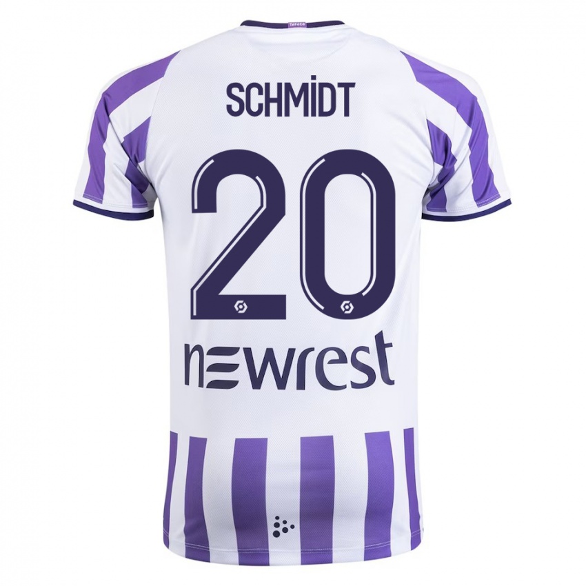 Dames Niklas Schmidt #20 Wit Thuisshirt Thuistenue 2023/24 T-Shirt