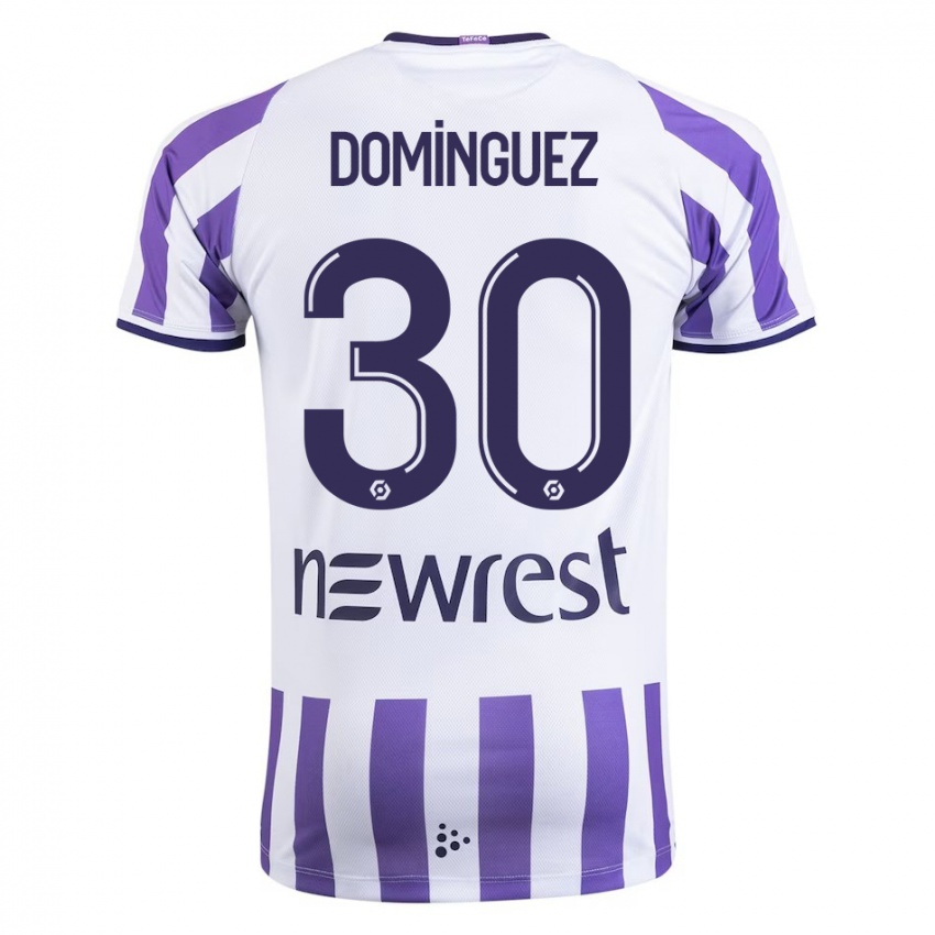 Dames Álex Domínguez #30 Wit Thuisshirt Thuistenue 2023/24 T-Shirt