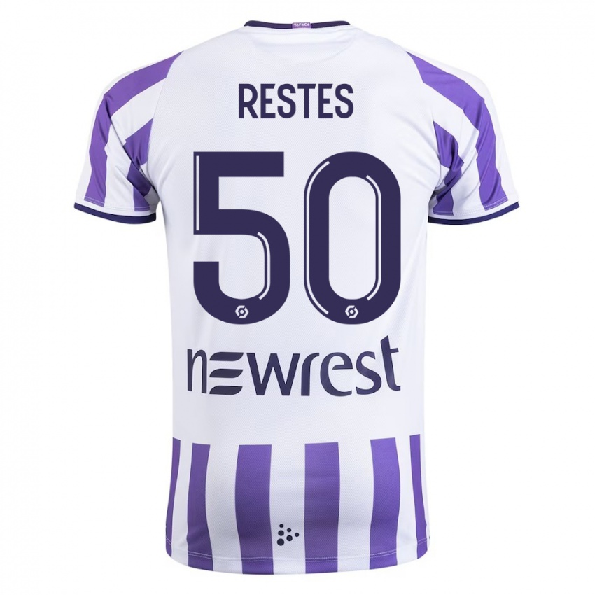 Dames Guillaume Restes #50 Wit Thuisshirt Thuistenue 2023/24 T-Shirt