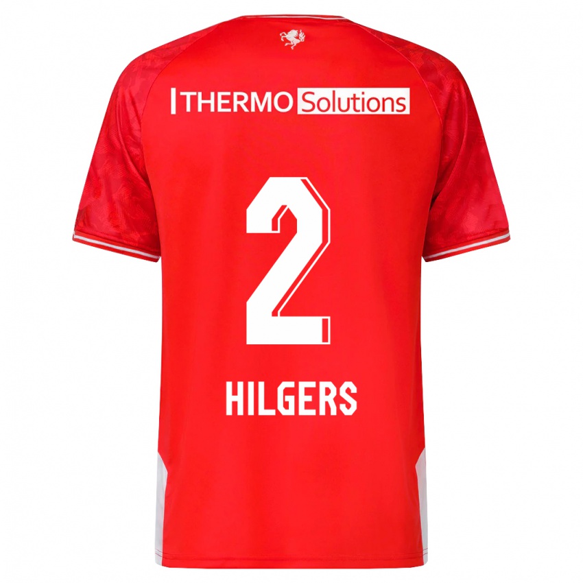 Dames Mees Hilgers #2 Rood Thuisshirt Thuistenue 2023/24 T-Shirt