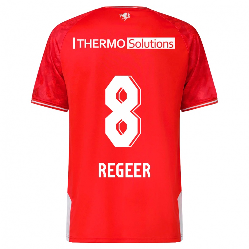 Dames Youri Regeer #8 Rood Thuisshirt Thuistenue 2023/24 T-Shirt