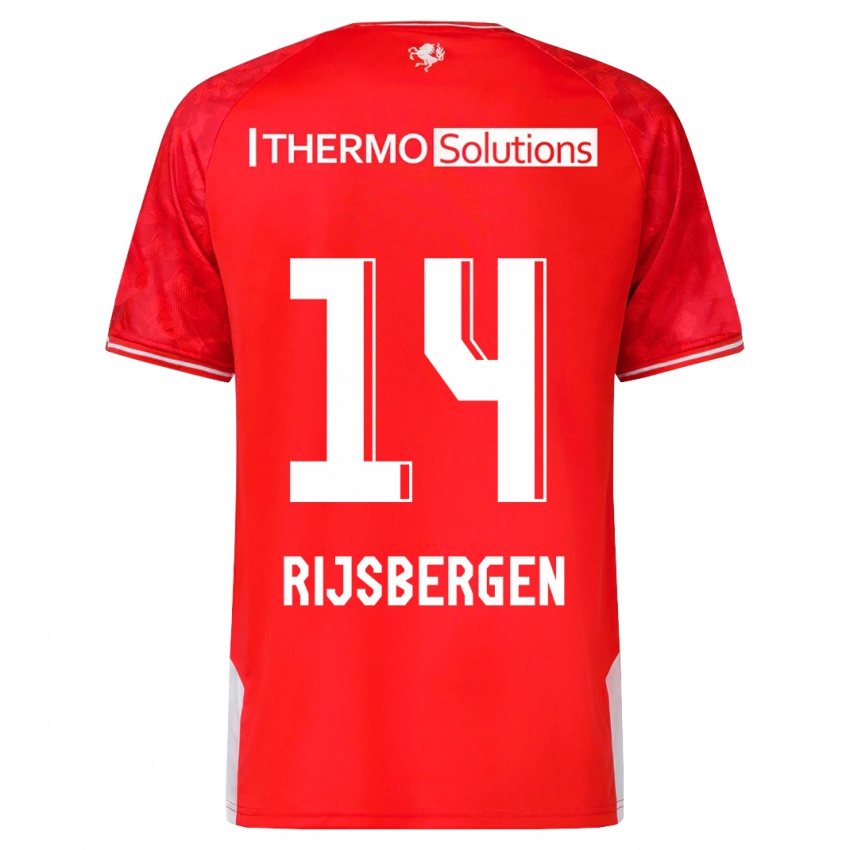 Dames Liz Rijsbergen #14 Rood Thuisshirt Thuistenue 2023/24 T-Shirt