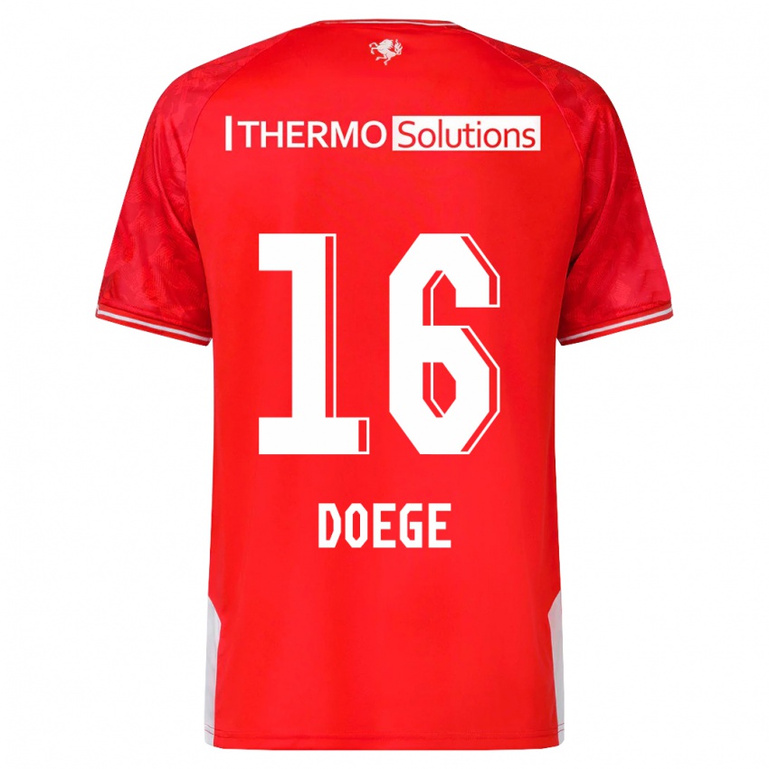 Dames Leonie Doege #16 Rood Thuisshirt Thuistenue 2023/24 T-Shirt