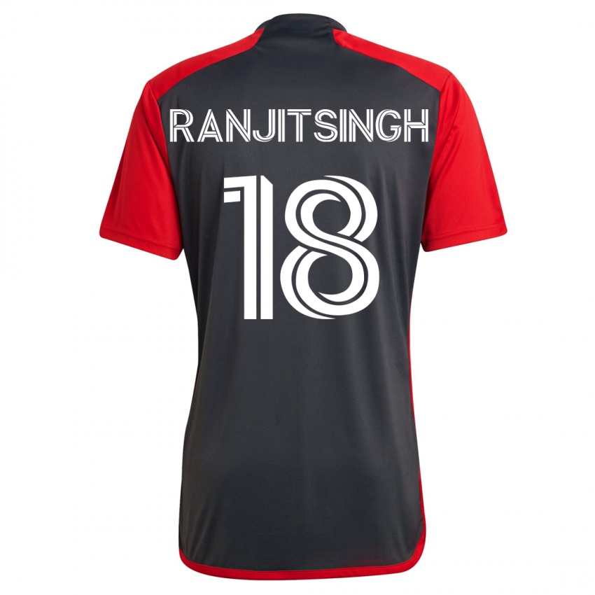 Dames Greg Ranjitsingh #18 Grijs Thuisshirt Thuistenue 2023/24 T-Shirt