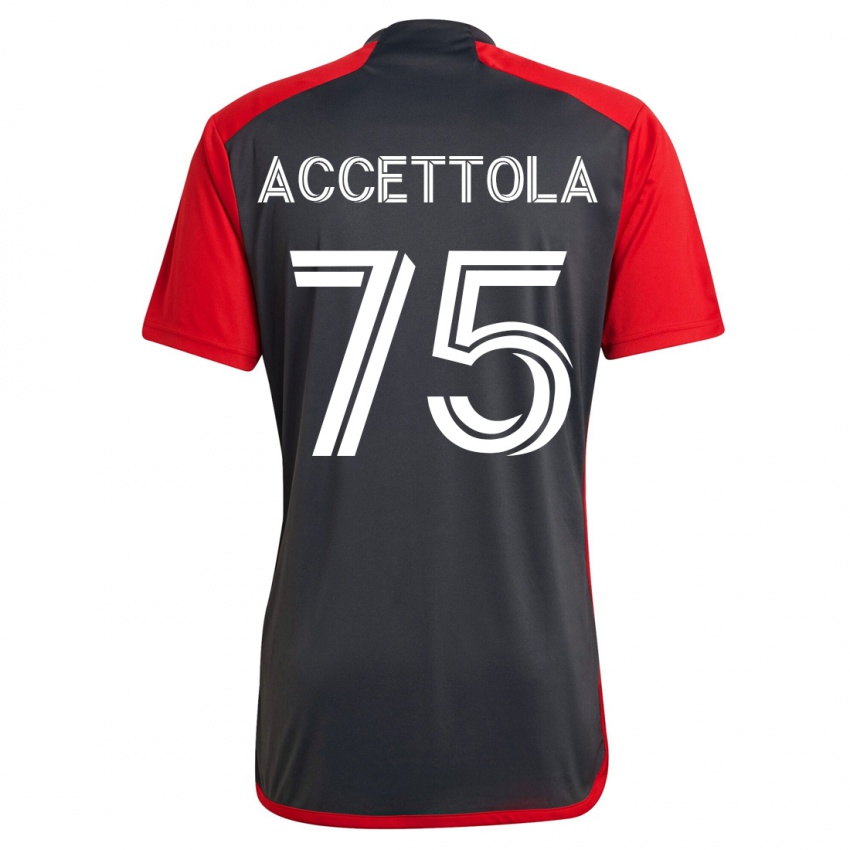 Dames Luca Accettola #75 Grijs Thuisshirt Thuistenue 2023/24 T-Shirt
