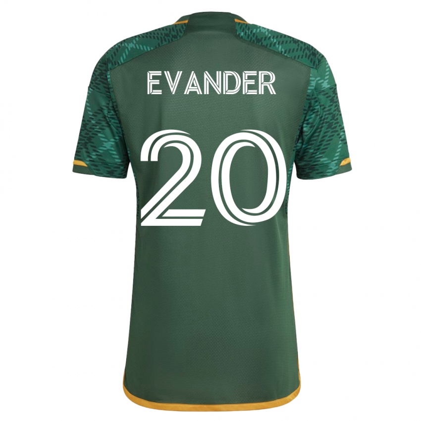Dames Evander #20 Groente Thuisshirt Thuistenue 2023/24 T-Shirt