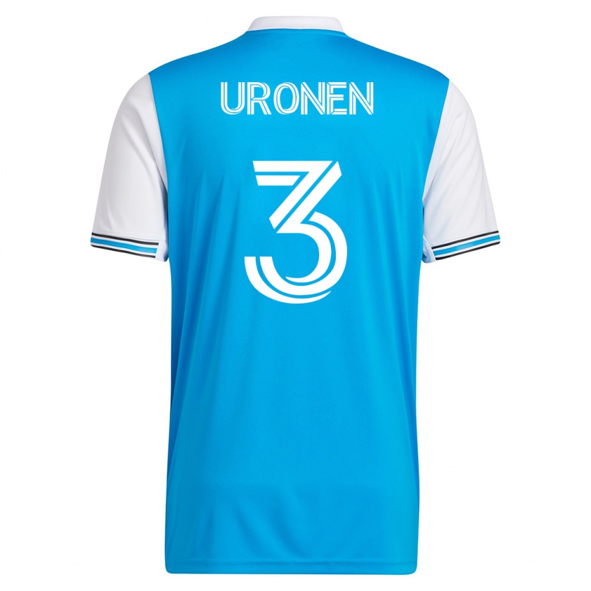 Dames Jere Uronen #3 Blauw Thuisshirt Thuistenue 2023/24 T-Shirt