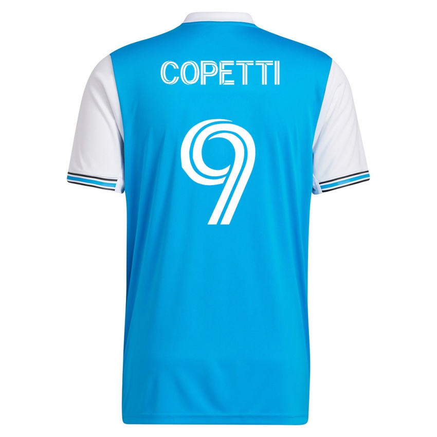 Dames Enzo Copetti #9 Blauw Thuisshirt Thuistenue 2023/24 T-Shirt