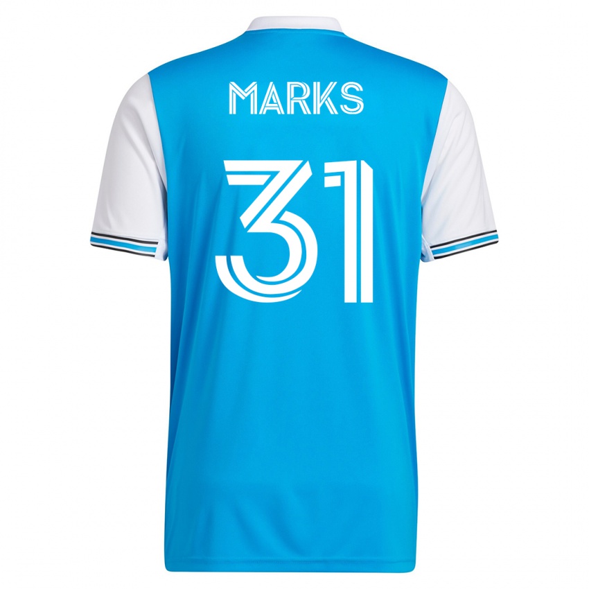 Dames George Marks #31 Blauw Thuisshirt Thuistenue 2023/24 T-Shirt