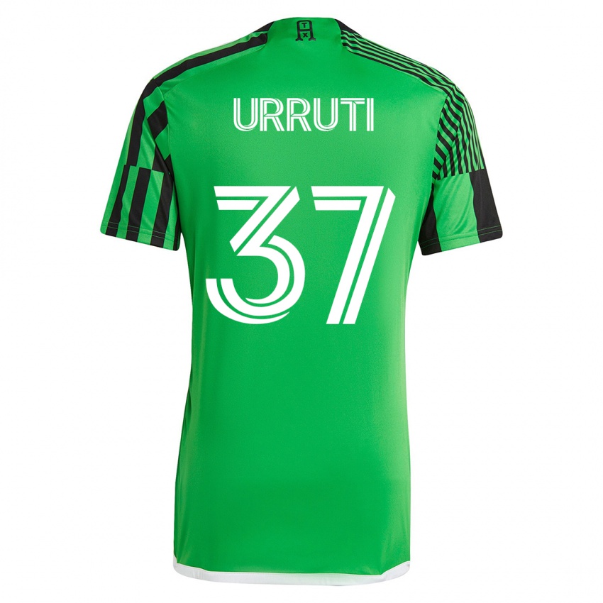 Dames Maximiliano Urruti #37 Groen Zwart Thuisshirt Thuistenue 2023/24 T-Shirt