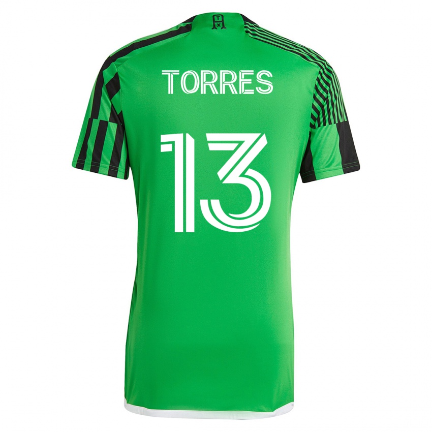 Dames Leo Torres #13 Groen Zwart Thuisshirt Thuistenue 2023/24 T-Shirt