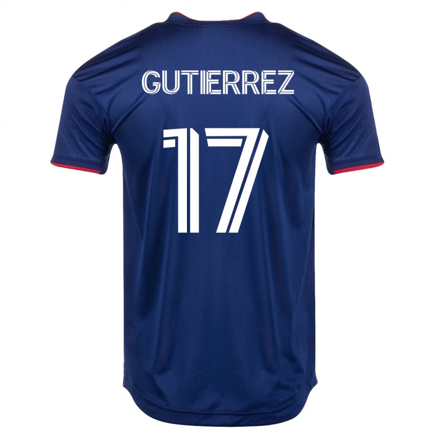 Dames Brian Gutiérrez #17 Marine Thuisshirt Thuistenue 2023/24 T-Shirt