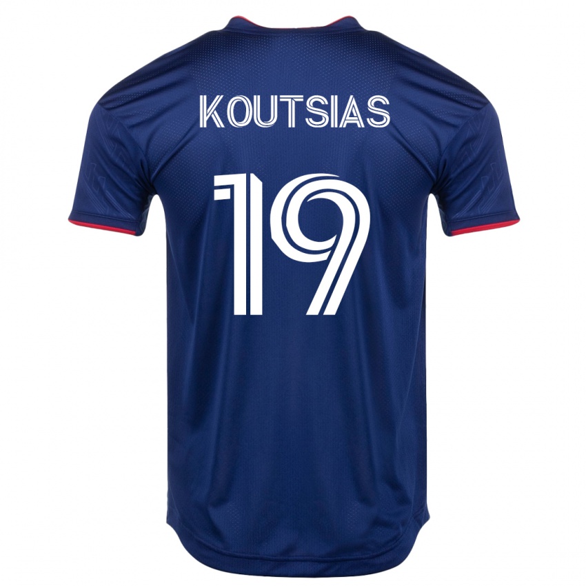 Dames Georgios Koutsias #19 Marine Thuisshirt Thuistenue 2023/24 T-Shirt