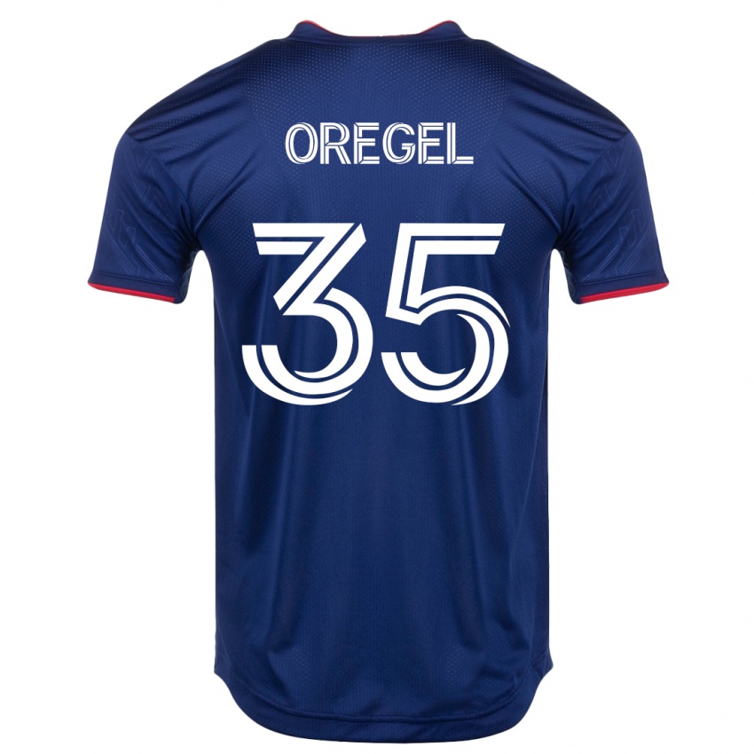 Dames Sergio Oregel #35 Marine Thuisshirt Thuistenue 2023/24 T-Shirt