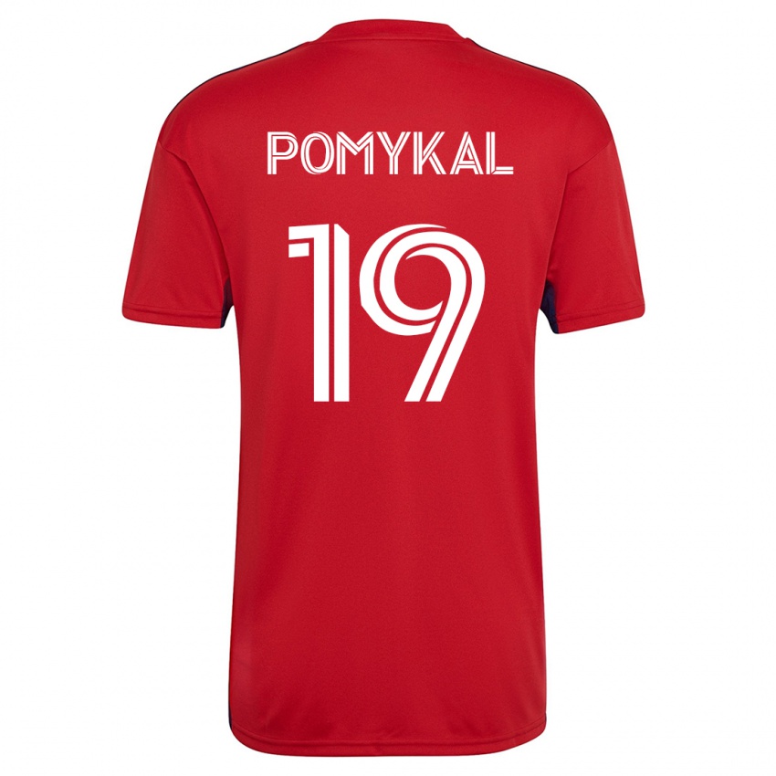 Dames Paxton Pomykal #19 Rood Thuisshirt Thuistenue 2023/24 T-Shirt