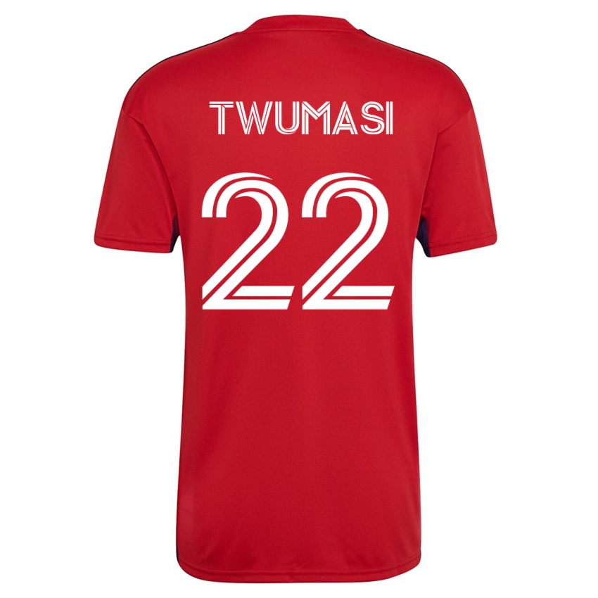 Dames Ema Twumasi #22 Rood Thuisshirt Thuistenue 2023/24 T-Shirt