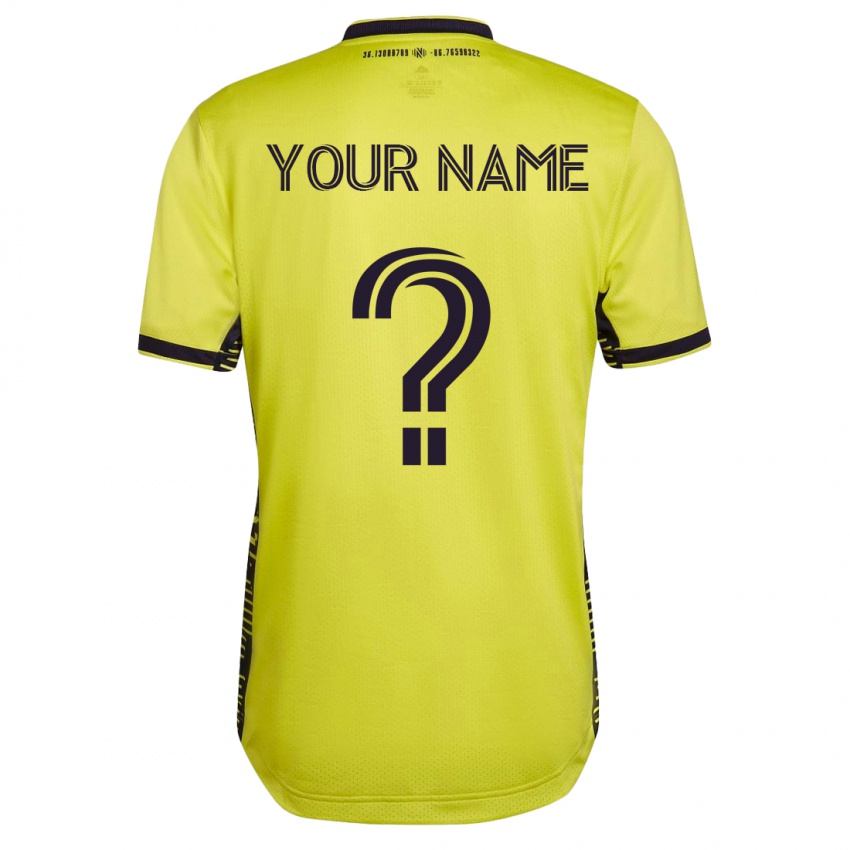 Dames Uw Naam #0 Geel Thuisshirt Thuistenue 2023/24 T-Shirt